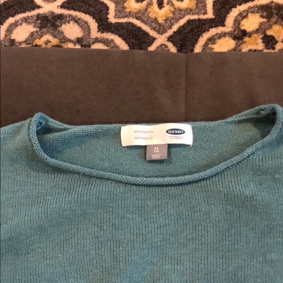 Teal maternity sweater - Picture 3 of 3